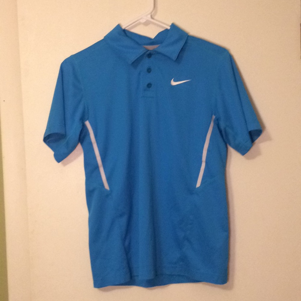 Nike Dri-Fit Collared Shirt Blue Size Boys Large